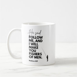 Caneca De Café Mateus 4:19 Pescadores de Homens Versículo Bíblico