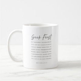 Caneca De Café Mateus 6:33-34 Busque Primeiro o Reino de Deus