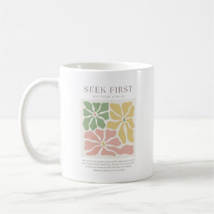 Caneca De Café Mateus 6:33 Busque Primeiro
