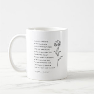 Caneca De Café Mateus 6:33 Busque Primeiro