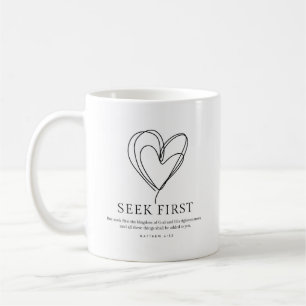 Caneca De Café Mateus 6:33 Procure primeiro o Reino de Deus