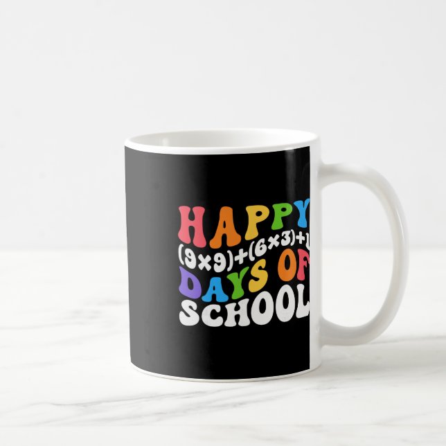 Caneca De Café Math Formula 100 Days Of School Funny Math Teacher (Direita)