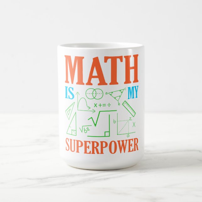 Caneca De Café Math Is Superpower Teacher Mathematics Maths (Centro)