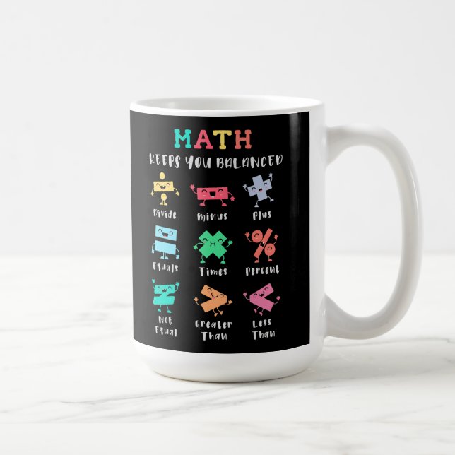 Caneca De Café Math keeps you balanced (Direita)