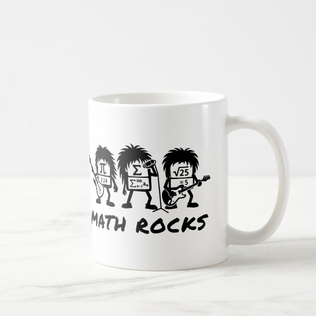 Caneca De Café Math Rocks Academic Rock Band Humor (Direita)