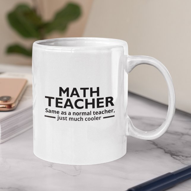 Caneca De Café Math Teacher Funny Math (Criador carregado)