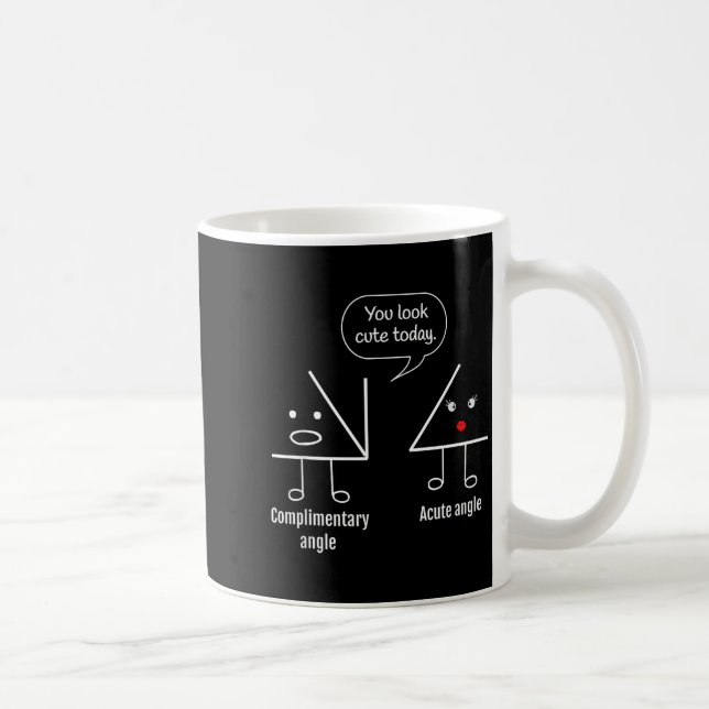 Caneca De Café Math Teacher Tee - Complimentary Acute Angle  (Direita)