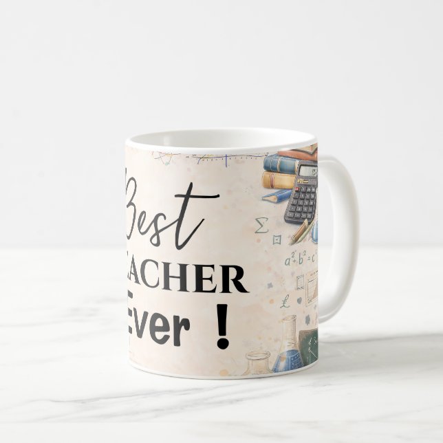 Caneca De Café Math Teacher Thank You Mug (Frente Esquerda)