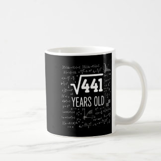 Caneca De Café Mathematics Square Root 441 Years Old, Clever Math