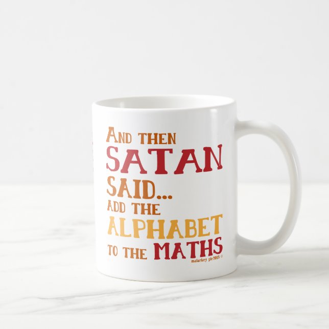 Caneca De Café Maths engraçados do alfabeto da álgebra (Direita)