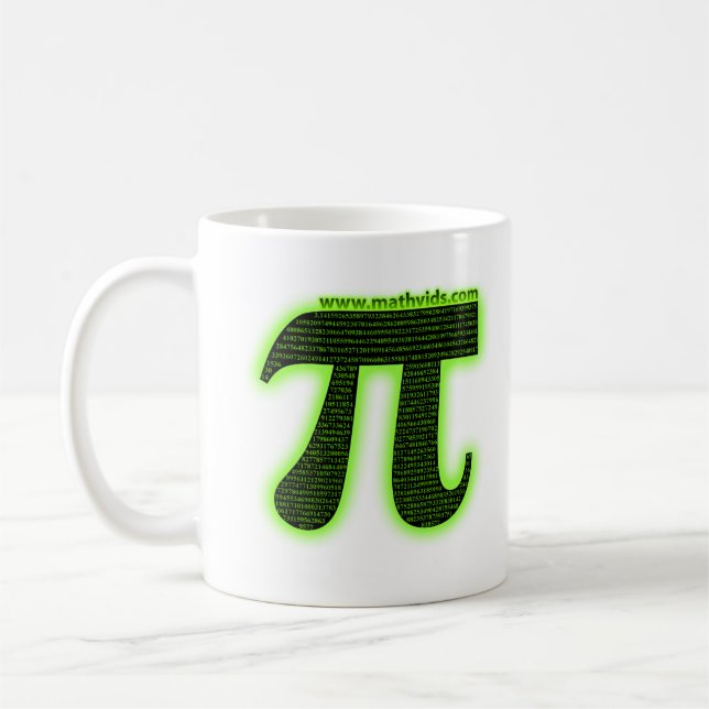 Caneca De Café MathVids.com ensinou-me como contar ao Pi (Esquerda)