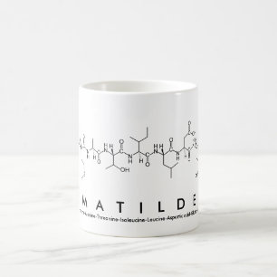 Caneca De Café Matilde nome peptídeo mug