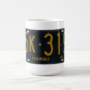 Caneca De Café Matrícula 1951 de Havaí