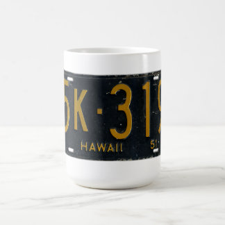Caneca De Café Matrícula 1951 de Havaí