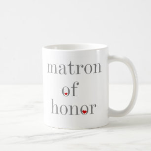 Caneca De Café Matrona cinzenta do texto da honra