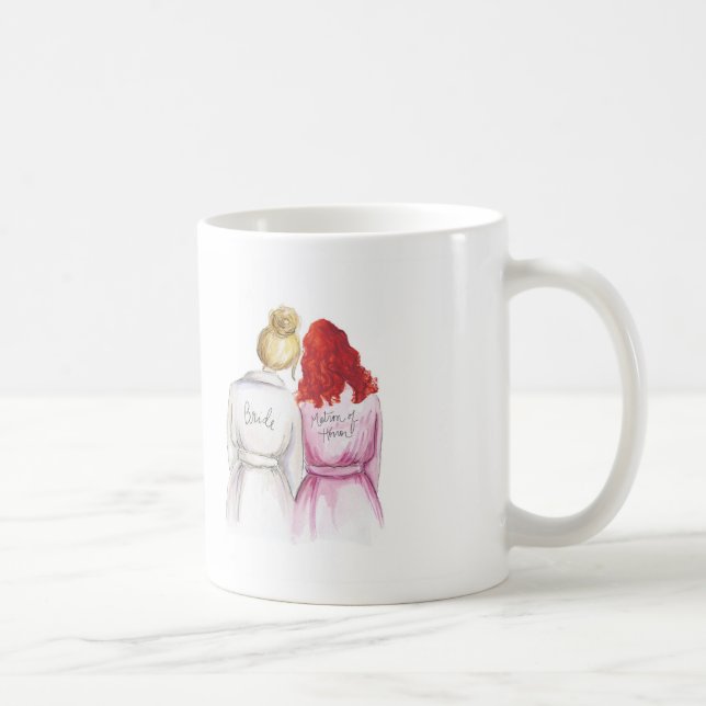 Caneca De Café Matrona da honra? O vermelho da noiva do bolo de (Direita)