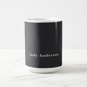Caneca De Café Matte Black Professional Plain Moderno Elegante