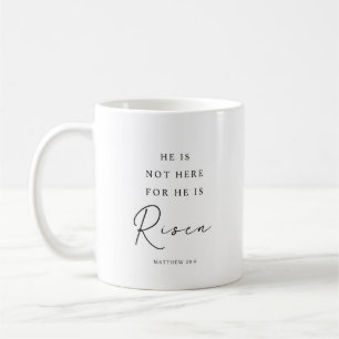 Caneca De Café Matthew 28:6 Ele é Risen, Páscoa Cristã