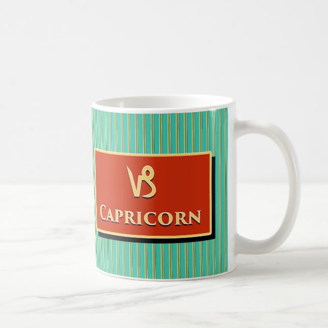 Caneca De Café Matthew Capricorn Modern Retro (Direita)