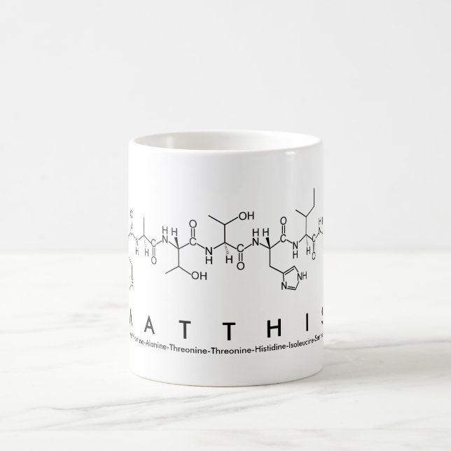 Caneca De Café Matthis peptide name mug (Centro)