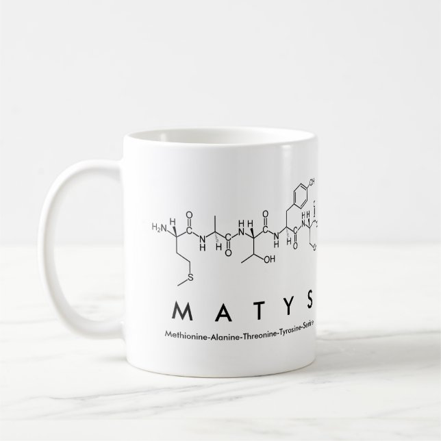 Caneca De Café Matys peptide name mug (Esquerda)