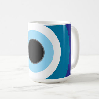 Caneca De Café Mau de Olho Moderno Azul