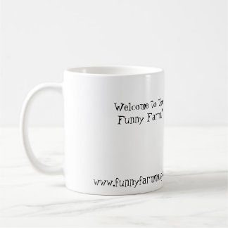 Caneca De Café mau-gato, boa vinda à fazenda engraçada!