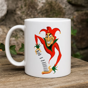 Caneca De Café Mau Grinning Jester Joker com Jack-in-the-Box