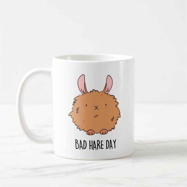 Caneca De Café Mau Hare Day Engraçado Coelho Pun (Esquerda)