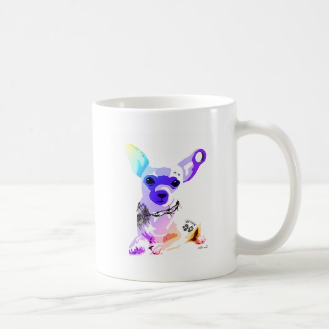 Caneca De Café Mau para o Osso Chihuahua (Direita)
