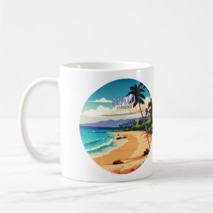 Caneca De Café Maui Hawaii Kaanapali Beach Vintage Retro