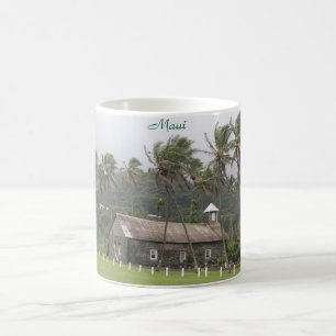 Caneca De Café Maui, Igreja Antiga, Árvores Palmeiras de vento so