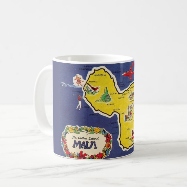 Caneca De Café Maui Island Colorful Mug (Frente Esquerda)