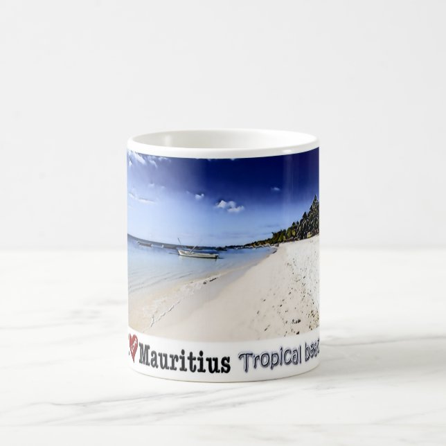 Caneca De Café Maurícia - I Love - Tropical Beach - (Centro)