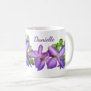 Caneca De Café Mauve Clematis Bonito personalizada