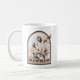 Caneca De Café Mawmaw Vintage Avó Floral