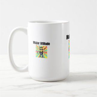 Caneca De Café Mayor Attitude - Cool Confident Kid Cartoon with S