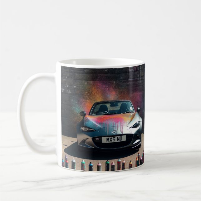 Caneca De Café Mazda MX5 Miata Gen 4 Spray Pintou Mug (Esquerda)