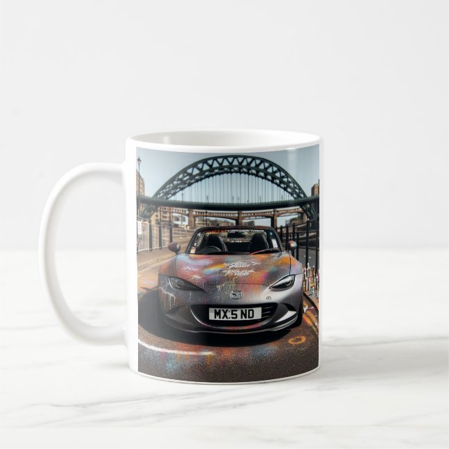 Caneca De Café Mazda MX5 Miata ND Gen 4 spray Pintado (Esquerda)
