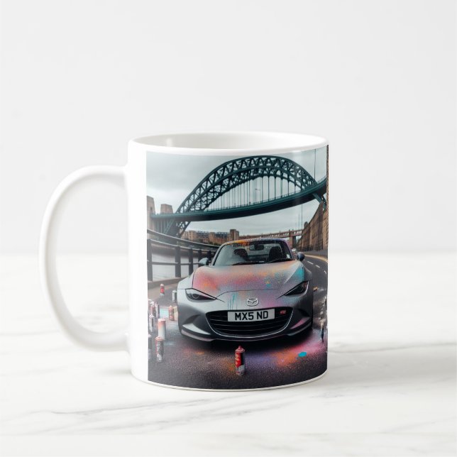 Caneca De Café Mazda MX- 5 Miata ND Gen 4 spray Pintado (Esquerda)