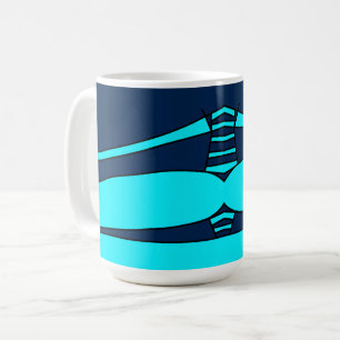 Caneca De Café Mazipoodles Cocktail Press - Azul Turquesa