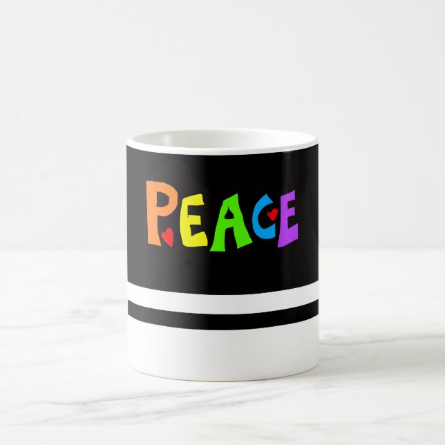 Caneca De Café MAZIPOODLES Paz Arco-íris 2 (Centro)