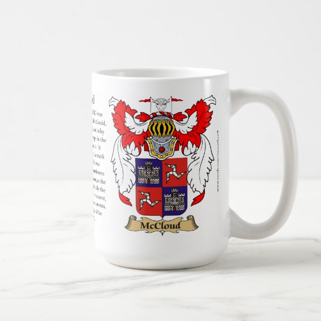 Caneca De Café McCloud nomeia, a origem, o significado e o Cres (Direita)