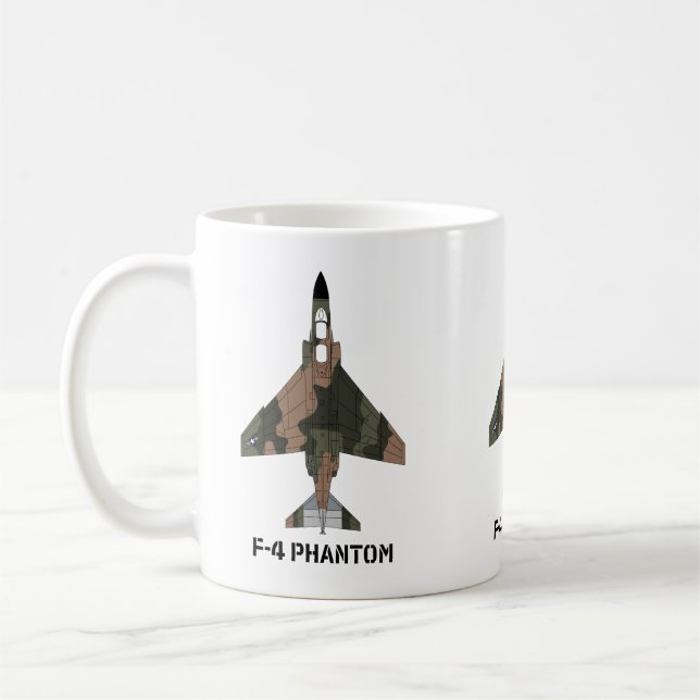 Caneca De Café McDonnell Douglas F-4 Phantom II (Camuflagem SEA) (Esquerda)