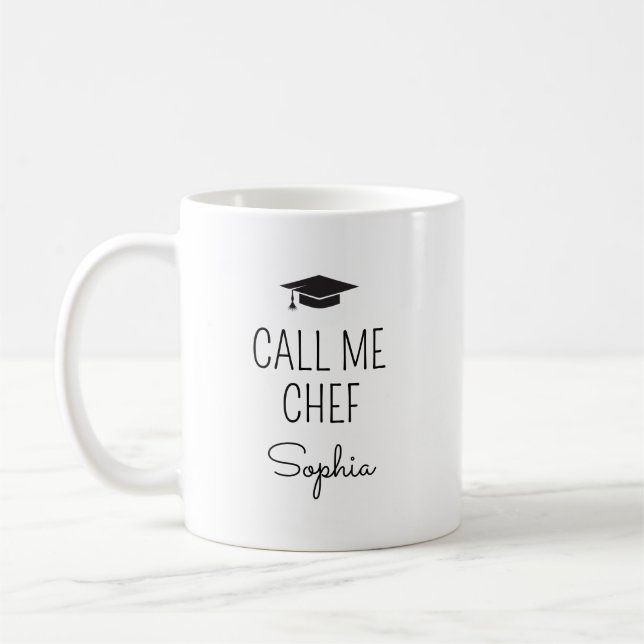 Caneca De Café Me Chame Chef Nome Personalizado (Esquerda)