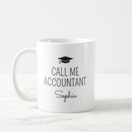 Caneca De Café Me Chame Contador Nome Personalizado