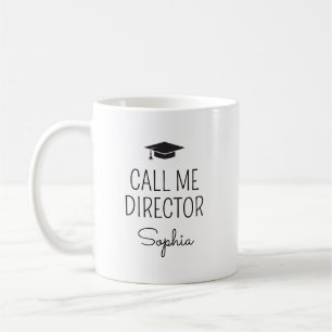 Caneca De Café Me Chame de Diretor Nome Personalizado