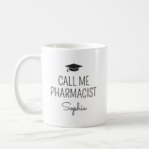 Caneca De Café Me Chame Farmacêutico Nome Personalizado