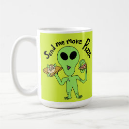 Caneca De Café me envie mais pizza óvni