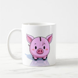 Caneca De Café Mealheiro rosa de porco